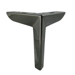 Design hoekpoot 165mm zwart nikkel