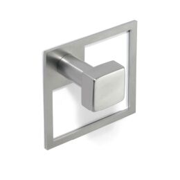 Haakje met vierkante achterplaat 75x75mm  RVS