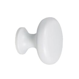 Knop Hertog Ø31mm H-25mm Mat wit