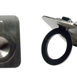 Luikring 60x47mm RVS look draadbev. achter