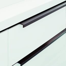 	Platte infreesgreep donker brons geborsteld