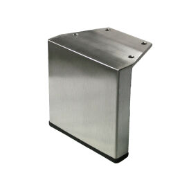 Platte poot 100x20mm  RVS geborsteld