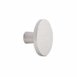 Ronde knop Ø 42mm H-24mm aluminium RVS look  geborsteld