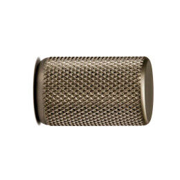 Stiftknop ribbel 17,5mm H-28mm alu. RVS Look