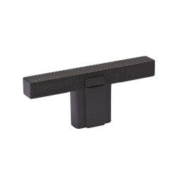 Strakke ribb knop 9x12x65mm Antraciet