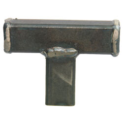 T knop zwart staal 60mm