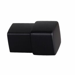 Vierkante Knop 15x15x25m Mat zwart