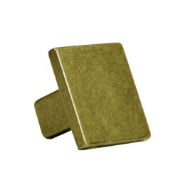 Vierkante knop 25mm H-22mm antiek brons