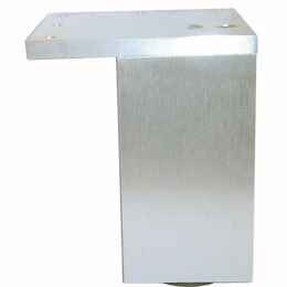Vierkante poot 60x60mm H-150mm alu met plaat verstelbaar