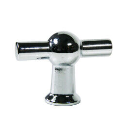 Walem knop glimmend chroom