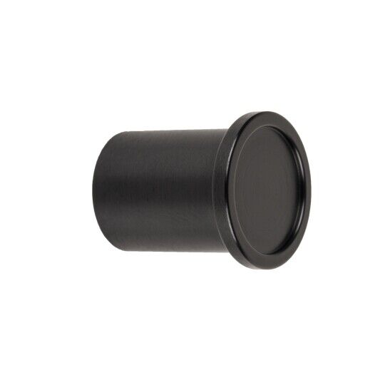 Dop knop Ø-25mm H-28mm Mat zwart geborsteld