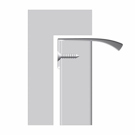 Greep Edge Straight 200mm Warm grijs gecoat