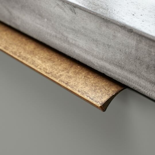 Greep Edge Straight Donker antiek brons leverbaar in 3 lengte maten