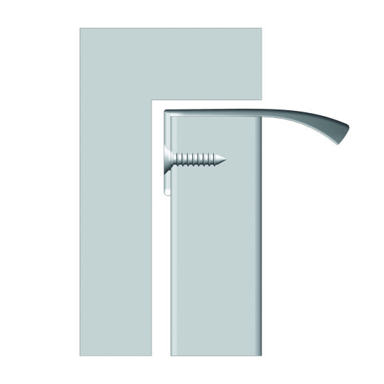 Greep Edge Straight Messing geborsteld leverbaar in 5 lengte maten