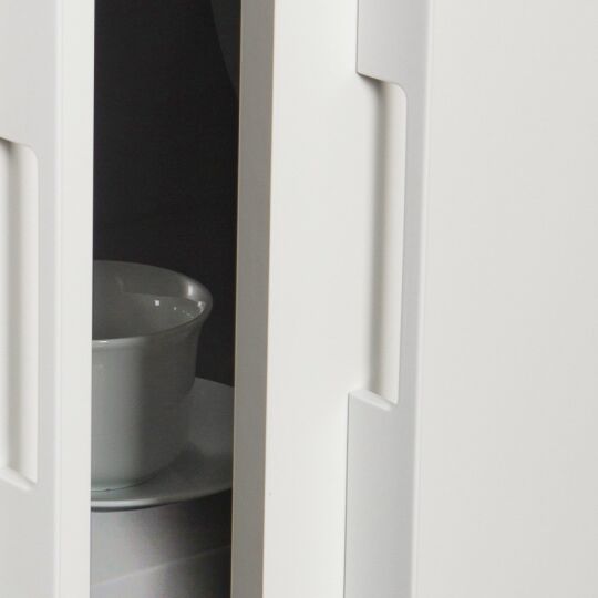 Greep recht a-sym 8x160/1120x1150mm wit