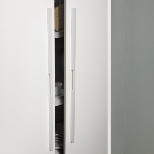 Greep recht a-sym 8x160/1120x1150mm wit