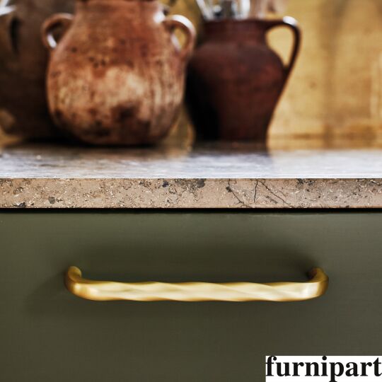 Greep twisted 12x160x172mm RVS look