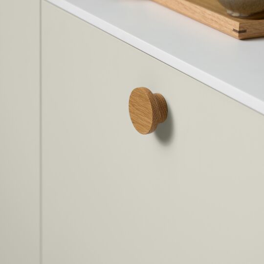 Knop Circle wood Ø 50mm H-24mm Eiken