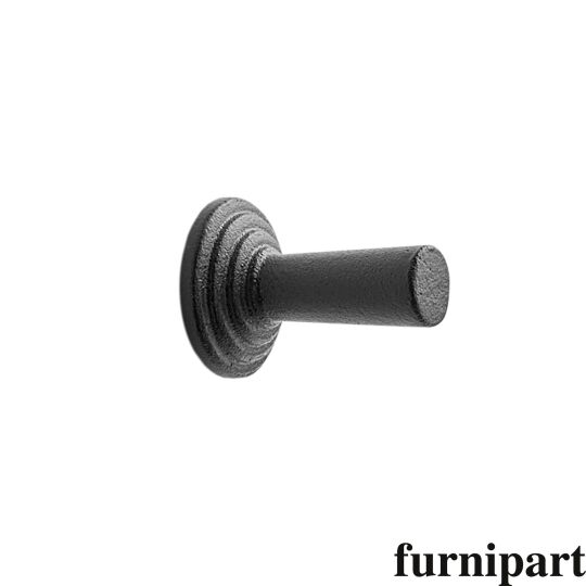 Knop Move Ø-22mm H-30mm Oud zwart