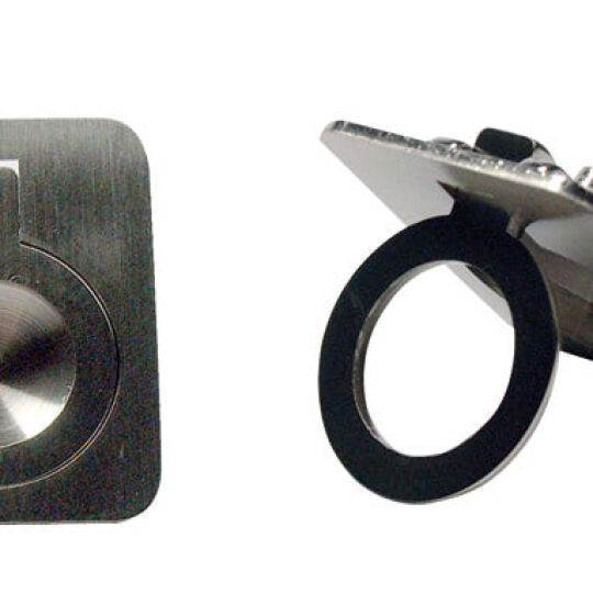 Luikring 60x47mm RVS look draadbev. achter