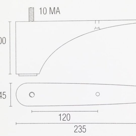Meubelpoot gepolijst hoogte 100mm