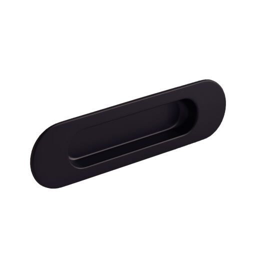 Ovale greep 150x40mm mat zwart