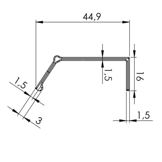 Profiel Detail Messing geborsteld leverbaar in 2 lengte maten