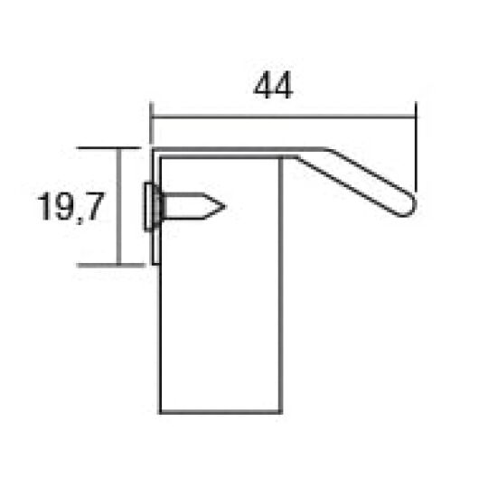 Profiel greep facet mat messing​