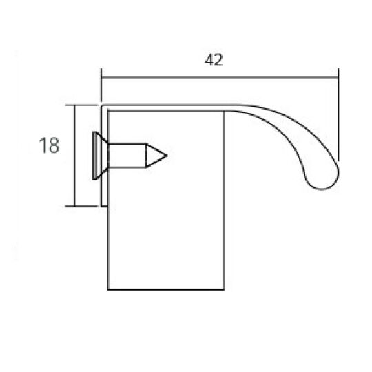 Profiel greep Ona Gun Metal  leverbaar in 5 lengte maten