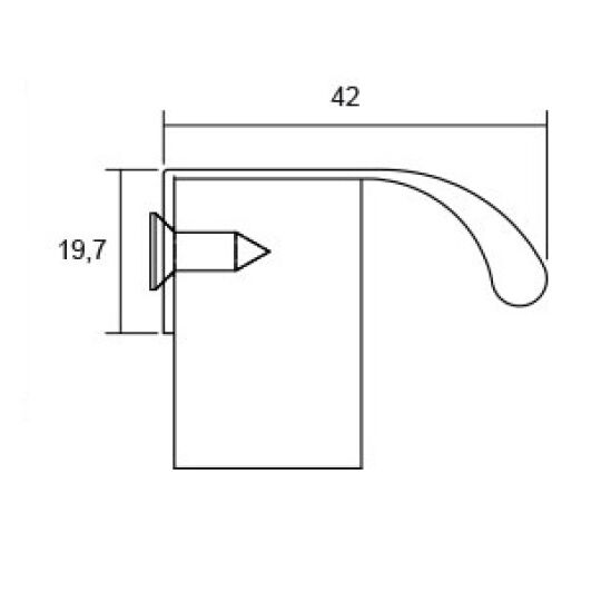 Profiel greep Ona  Metallic antraciet leverbaar in 5 lengte maten