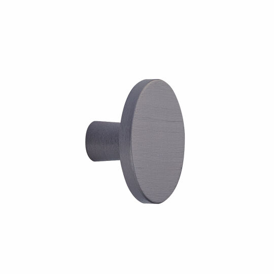 Ronde knop Ø 42mm H-24mm  aluminium antraciet geborsteld