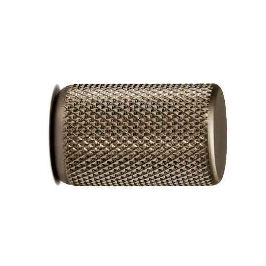 Stiftknop ribbel 17,5mm H-28mm alu. RVS Look