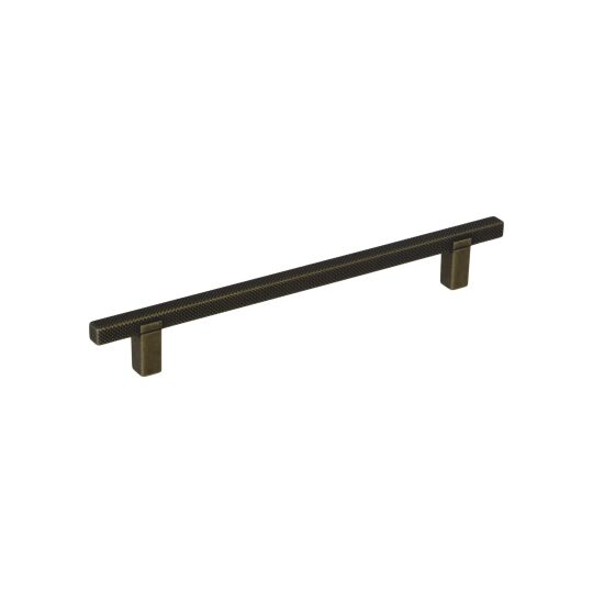 Strakke ribb greep Donker antiek brons leverbaar in 160 en 320mm boorafstand