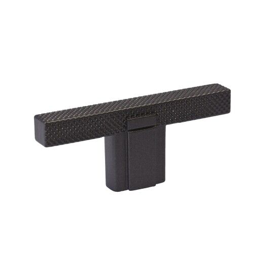 Strakke ribb knop 9x12x65mm Antraciet