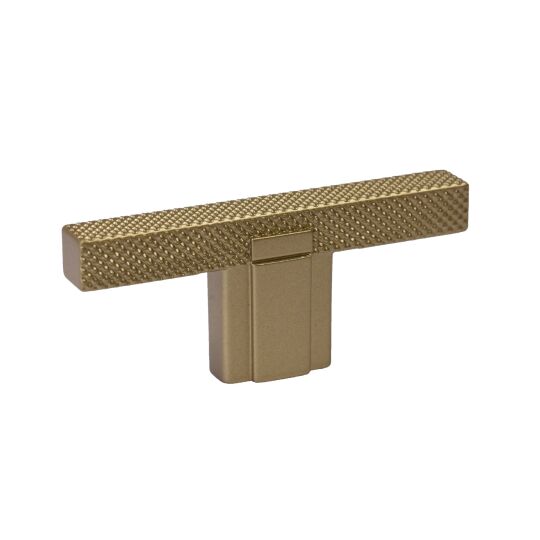 Strakke ribb knop 9x12x65mm Mat messing