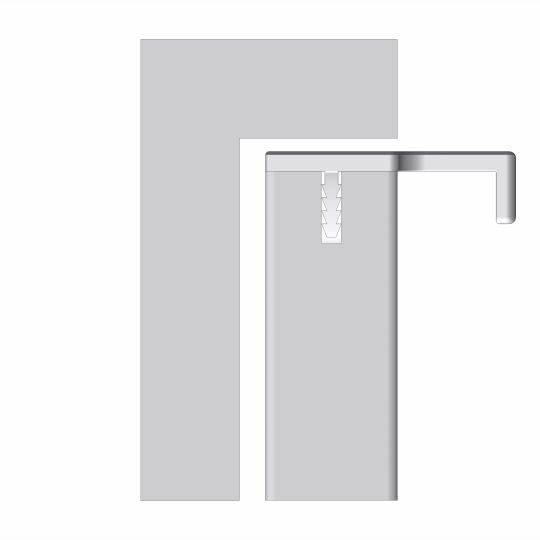 Texel greep lijst alu rvs geborsteld