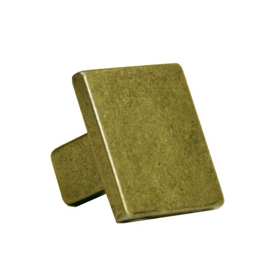 Vierkante knop 25mm H-22mm antiek brons