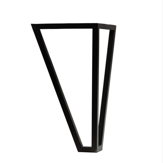 Wire poot driehoek 180mm met plaat mat zwart