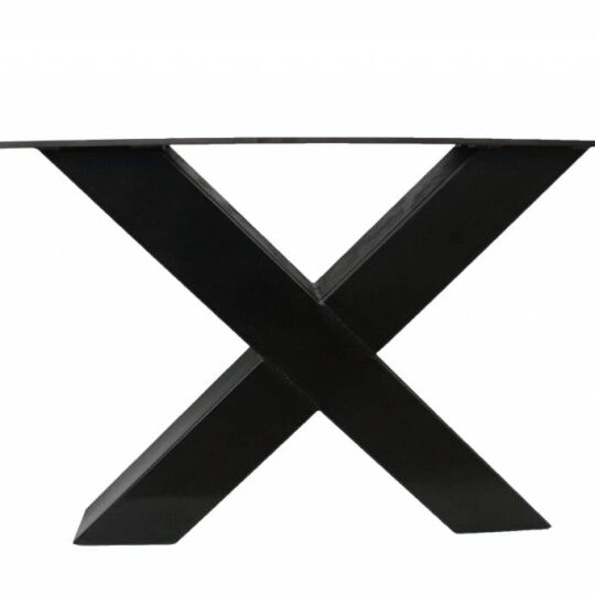 Zwart stalen X onderstel hoogte 420mm